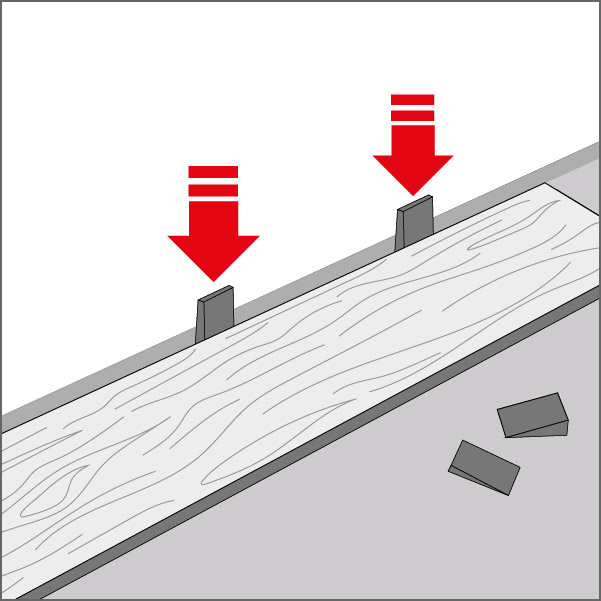 Illustration eines Bodenprofils mit Abstandshaltern